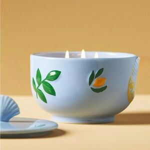 Anthropologie NWT Dimitria Woody Seaside Pine Ceramic Candle